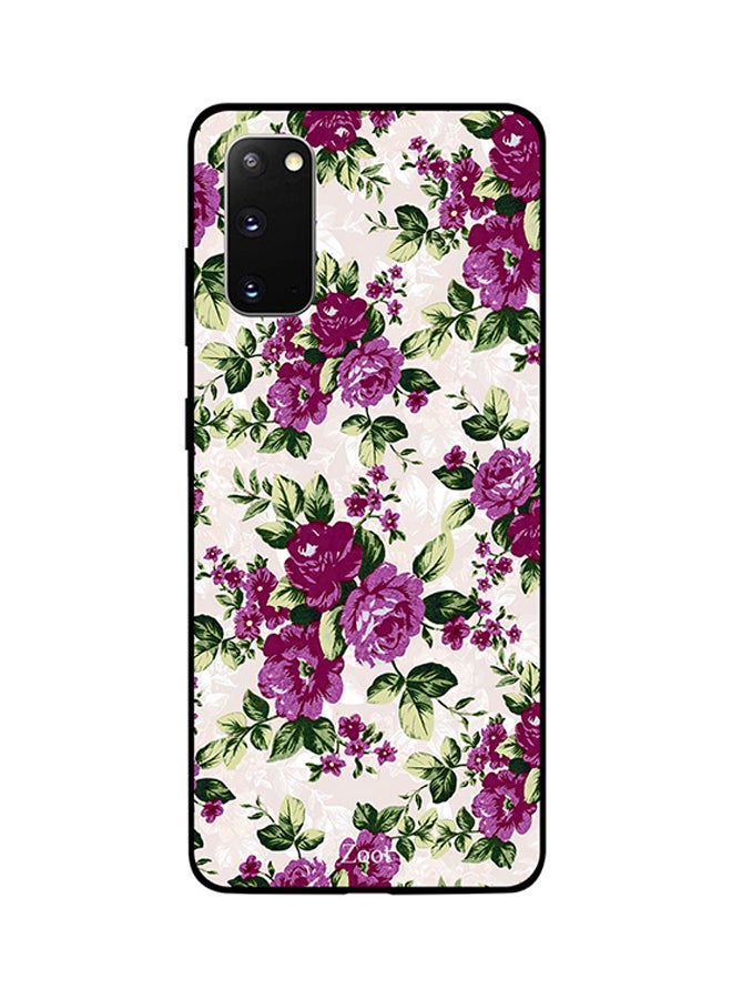 Zoot Skin Case Cover -for Samsung Galaxy S20 Dark Red Green Flowers Dark Red Green Flowers