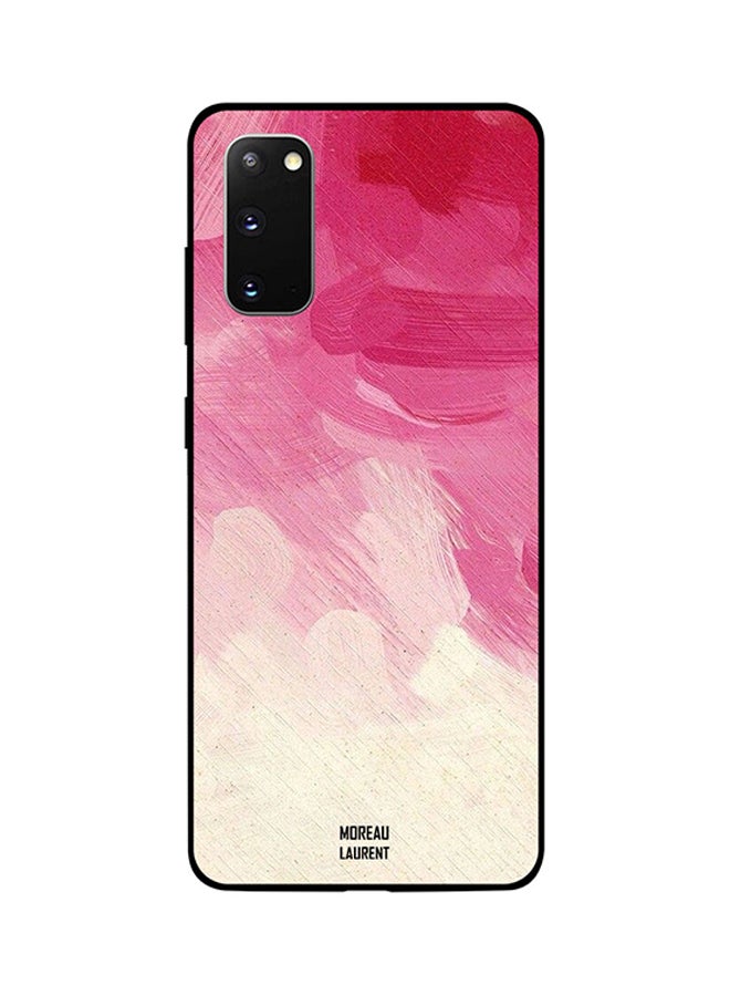 Moreau Laurent Skin Case Cover -for Samsung Galaxy S20 Red Pink & Off White Pattern Red Pink & Off White Pattern