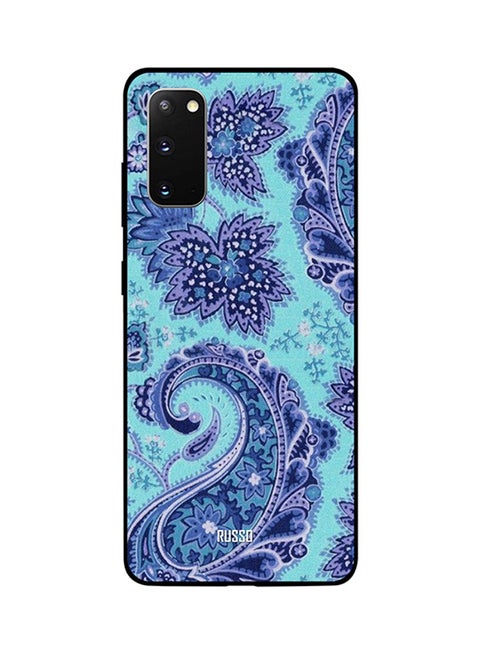 Skin Case Cover -for Samsung Galaxy S20 Henna Pattern In Blue Henna Pattern In Blue