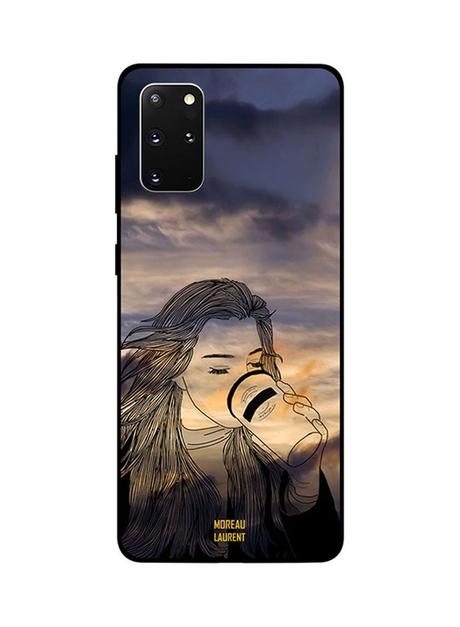 Moreau Laurent Skin Case Cover -for Samsung Galaxy S20 Plus Doodle Girl Drinking Coffee Doodle Girl Drinking Coffee 