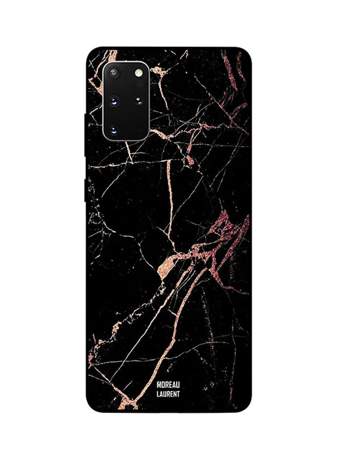 Moreau Laurent Skin Case Cover -for Samsung Galaxy S20 Plus Cracked Black Marble Pattern Cracked Black Marble Pattern