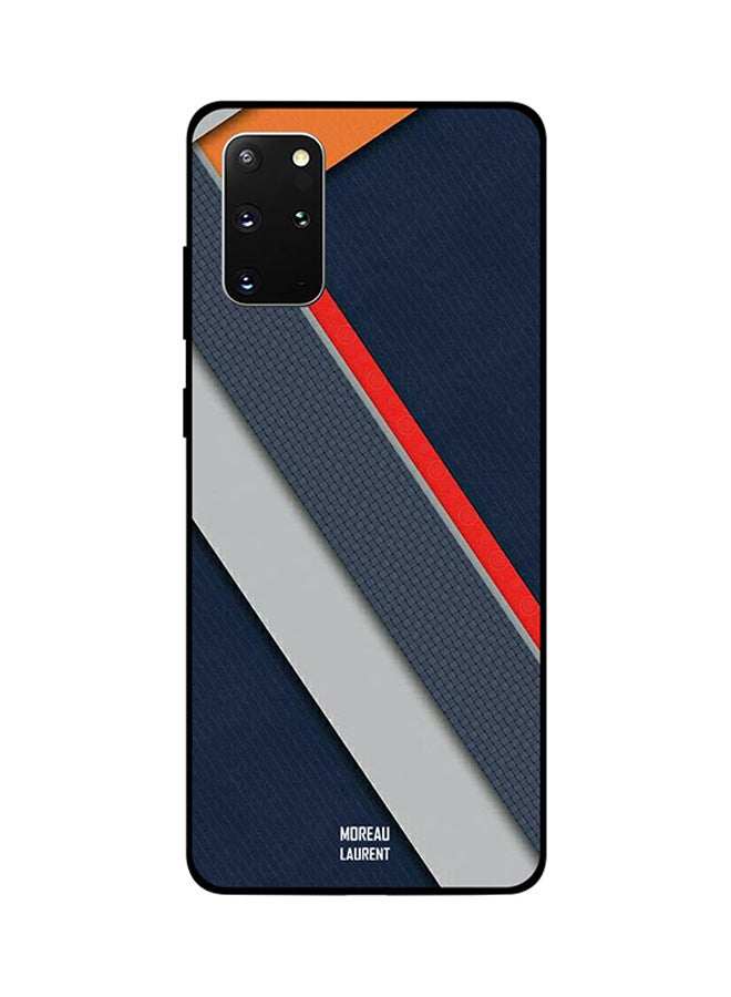 مورو لورنت Skin Case Cover -for Samsung Galaxy S20 Plus Grey Red Orange Strips Overly Pattern Grey Red Orange Strips Overly Pattern