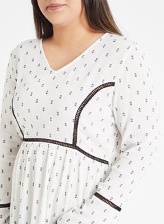 Vero Moda Curve Comma V-Neck Tunic White  - Image 3