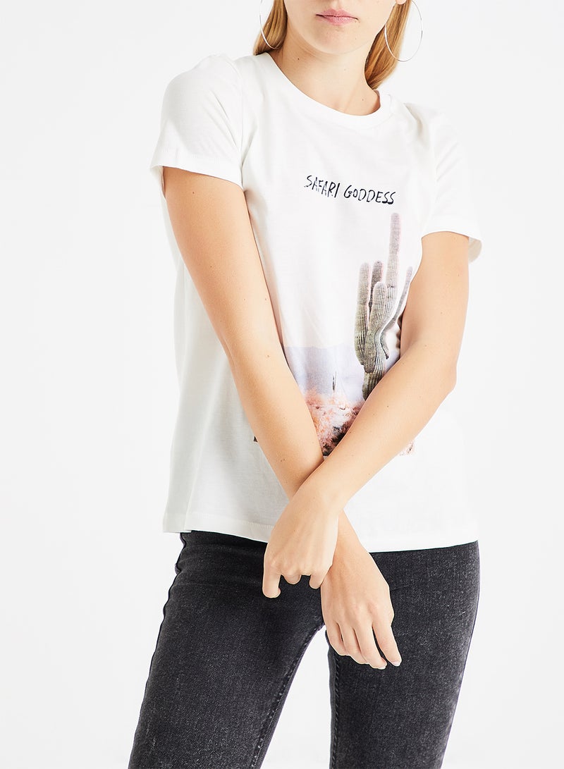 Desert Print T-Shirt White - v1582547475/N35025258V_1