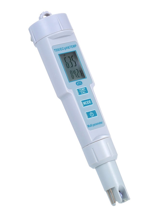 4 in 1 Water Quality Tester Temperature Meter Grey 25x5x10.50centimeter - Image 3