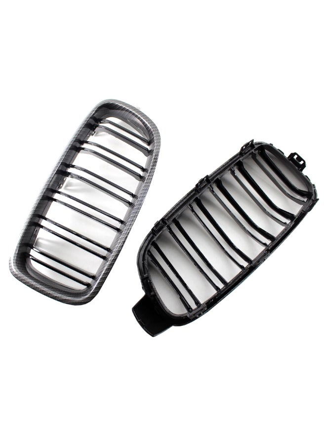 Generic 2-Piece Front Kidney Replacement Grill For BMW 3 Series F30 F35 2012-2016  - Image 2