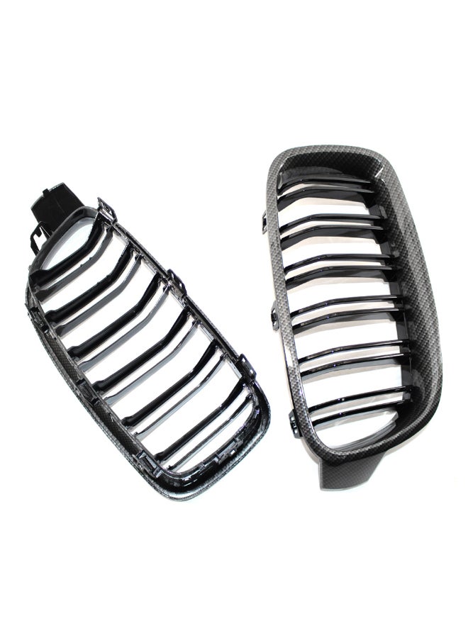 Generic 2-Piece Front Kidney Replacement Grill For BMW 3 Series F30 F35 2012-2016  - Image 4