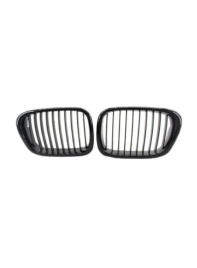 Generic 2-Piece Gloss Front Bumper Hood Kidney Replacement Grill For BMW 5-Series E39 M5 1999-2003  - Image 1