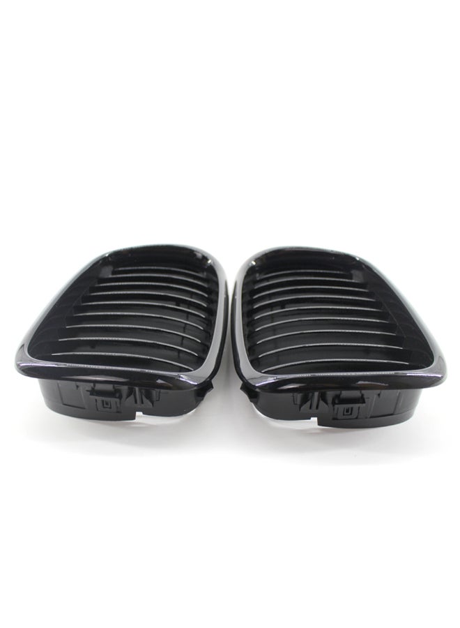 Generic 2-Piece Gloss Front Bumper Hood Kidney Replacement Grill For BMW 5-Series E39 M5 1999-2003  - Image 4