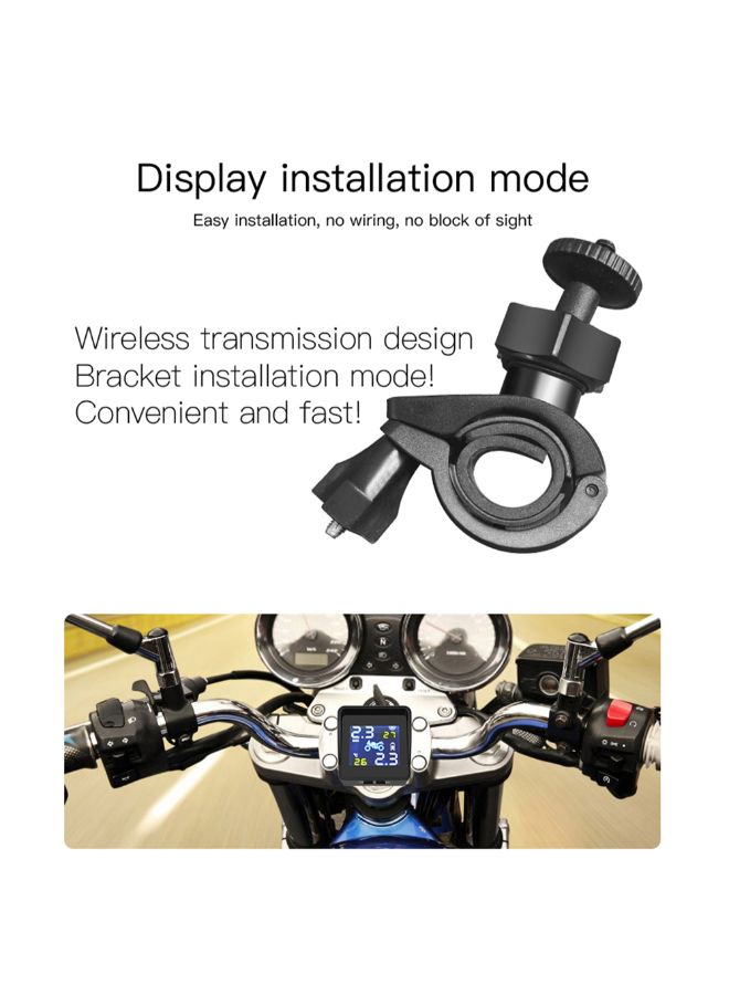 Solar Wireless Tire Pressure Monitoring System With LCD Intelligent External Sensor - Image 2