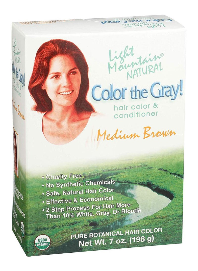 بلسم وصبغة شعر طبيعي بني متوسط 198جرام