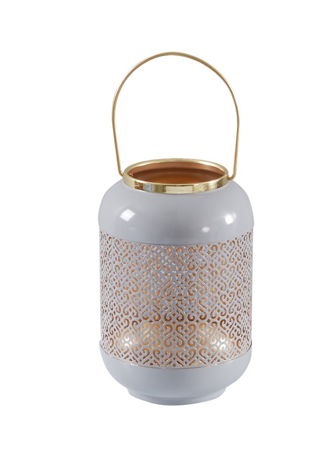 Home Box Tene Candle Lantern Blue/Gold 27.5 x 23cm  - Image 1
