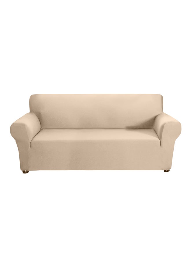 Anti-Slip 3 Seater Sofa Cover Beige 190-230cm  - Image 1