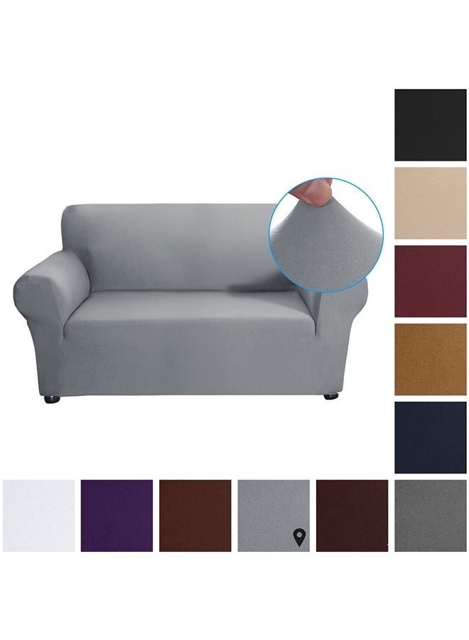 Anti-Slip 2 Seater Sofa Cover Grey 28X5X23cm  - Image 3