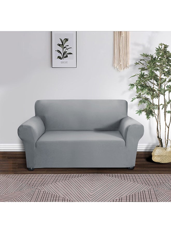 Anti-Slip 2 Seater Sofa Cover Grey 28X5X23cm  - Image 2