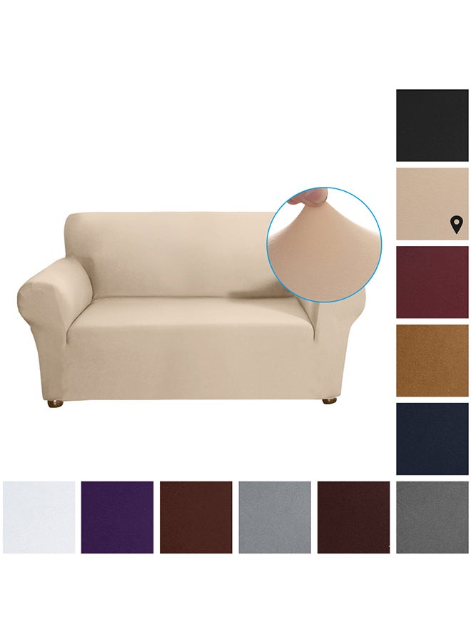 Anti-Slip 2 Seater Sofa Cover Beige 28X5X23cm  - Image 3