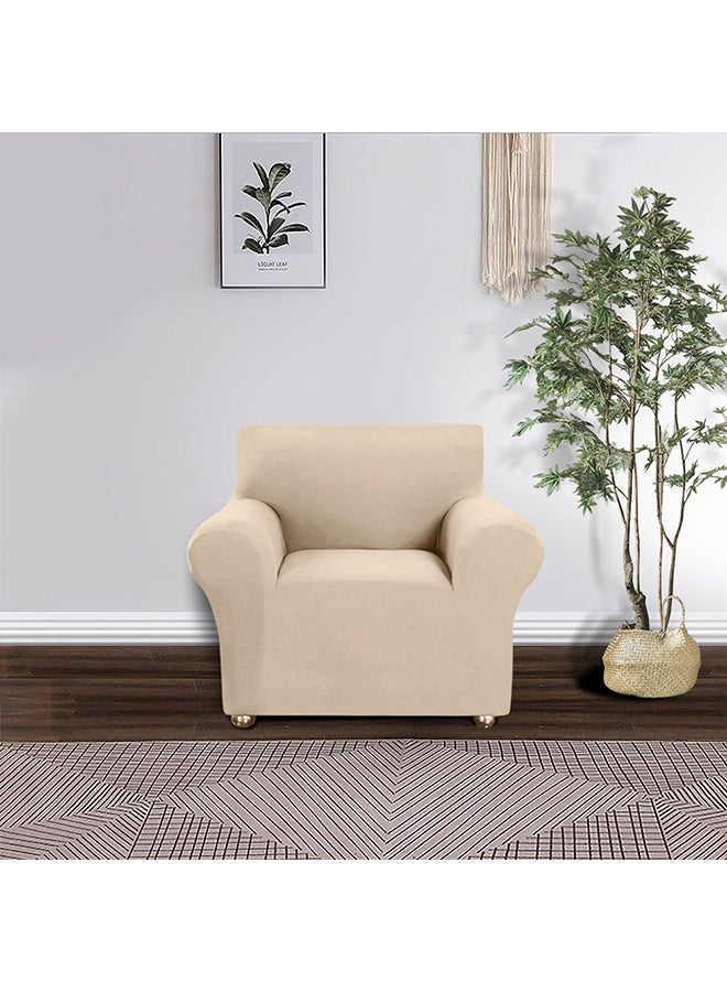 Anti-Slip Stretchable Spandex Sofa Cover Beige 90-140cm  - Image 2