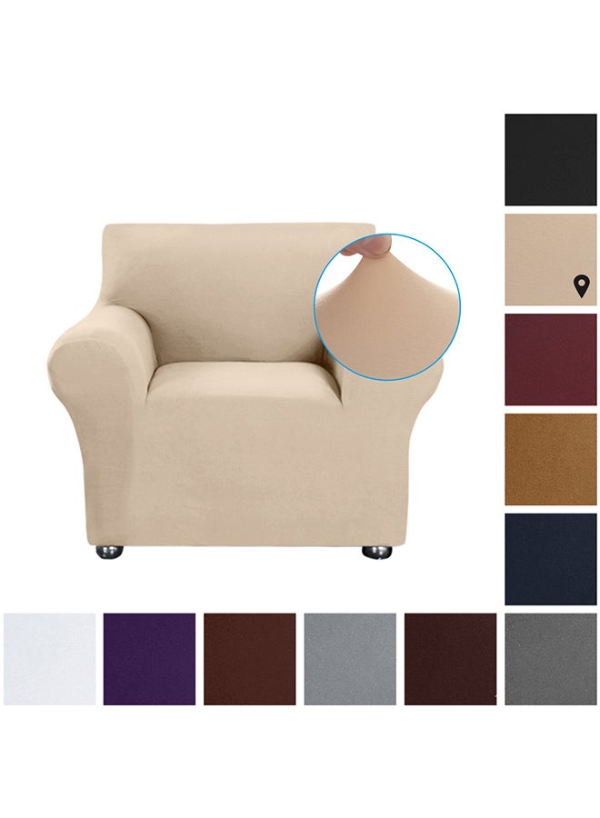 Anti-Slip Stretchable Spandex Sofa Cover Beige 90-140cm  - Image 3