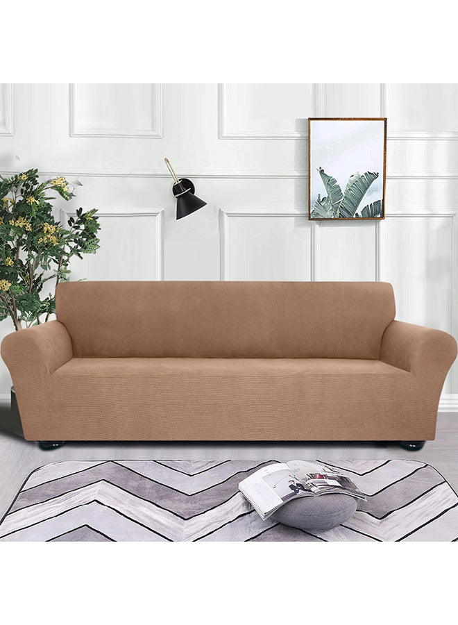 غطاء أريكة بأربعة مقاعدة مضاد للانزلاق بني 40X10X30سم - Image 2