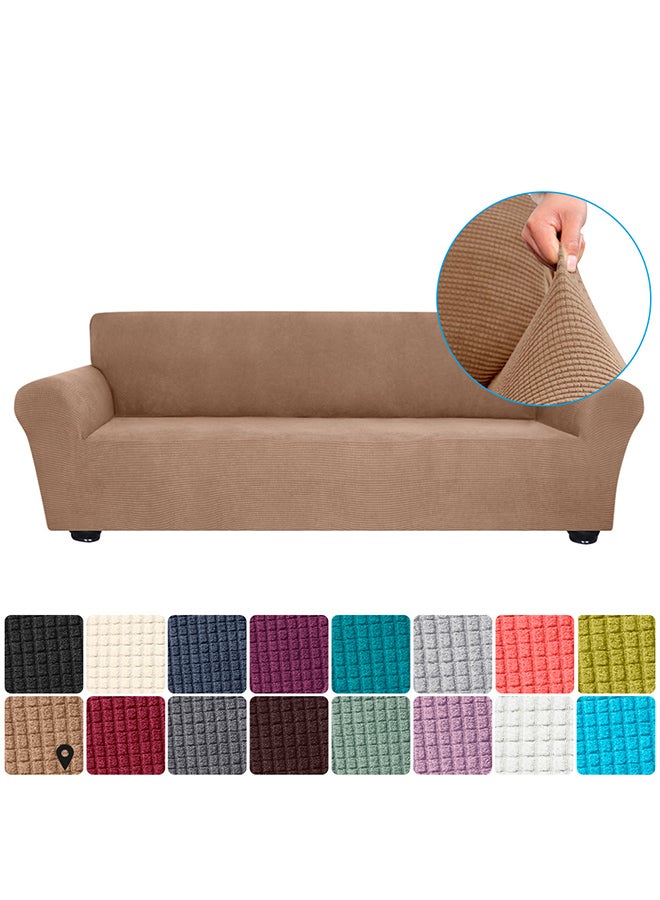 غطاء أريكة بأربعة مقاعدة مضاد للانزلاق بني 40X10X30سم - Image 3