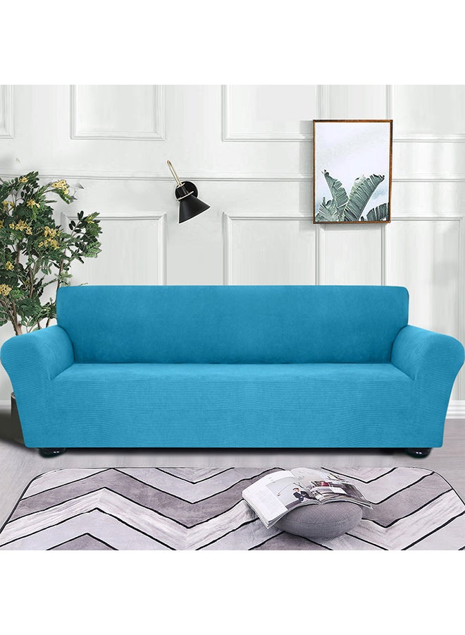 غطاء مضاد للانزلاق لأريكة بأربعة مقاعد أزرق 40X10X30سم - Image 2