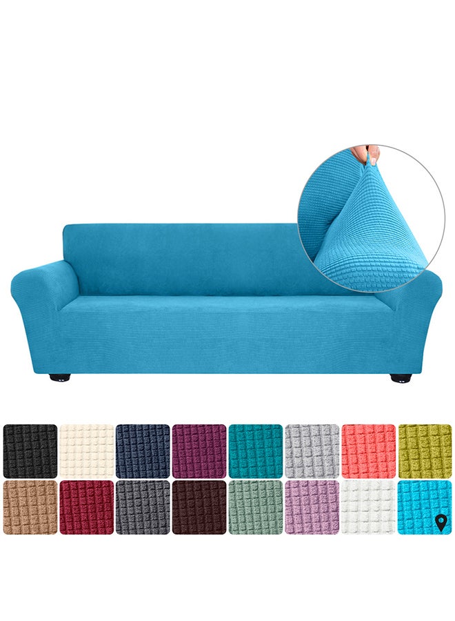 غطاء مضاد للانزلاق لأريكة بأربعة مقاعد أزرق 40X10X30سم - Image 3