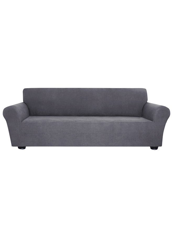 Anti-Slip 4 Seater Sofa Cover Grey 40X10X30cm - Image 1