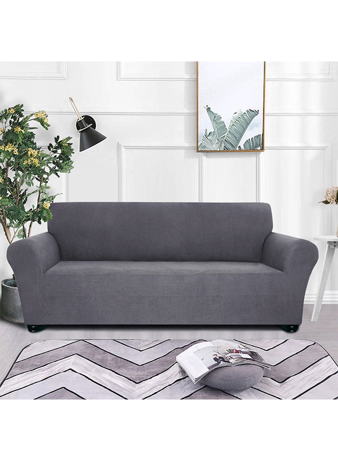 Generic - Spandex Anti-Slip 3 Seater Soft Cover Grey 39X10X31cm - Image 1