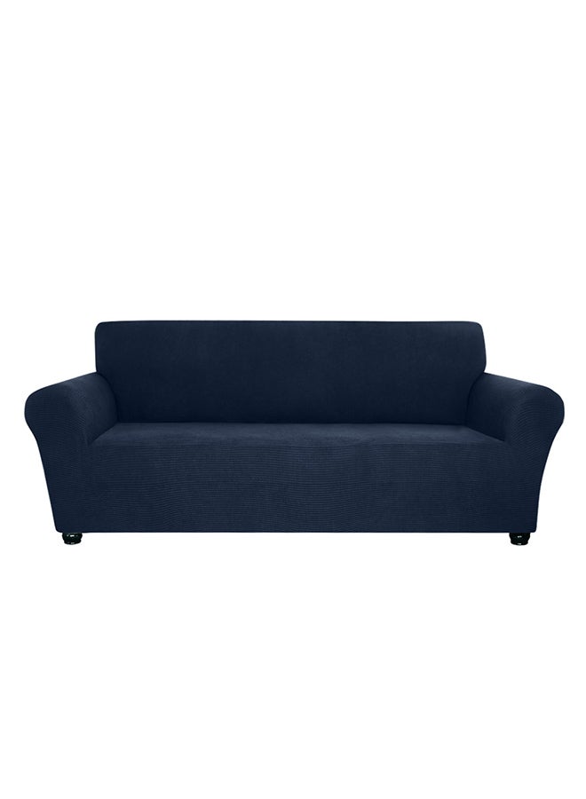 Spandex Anti-Slip 3 Seater Soft Cover Blue 39X10X31cm - Image 1