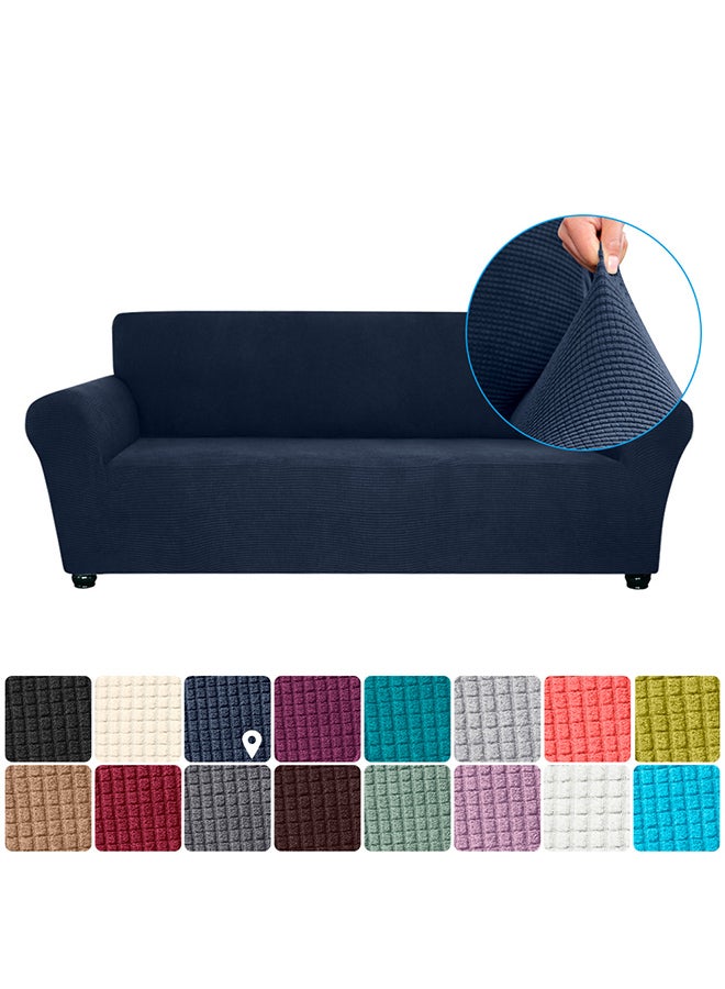 Spandex Anti-Slip 3 Seater Soft Cover Blue 39X10X31cm - Image 3