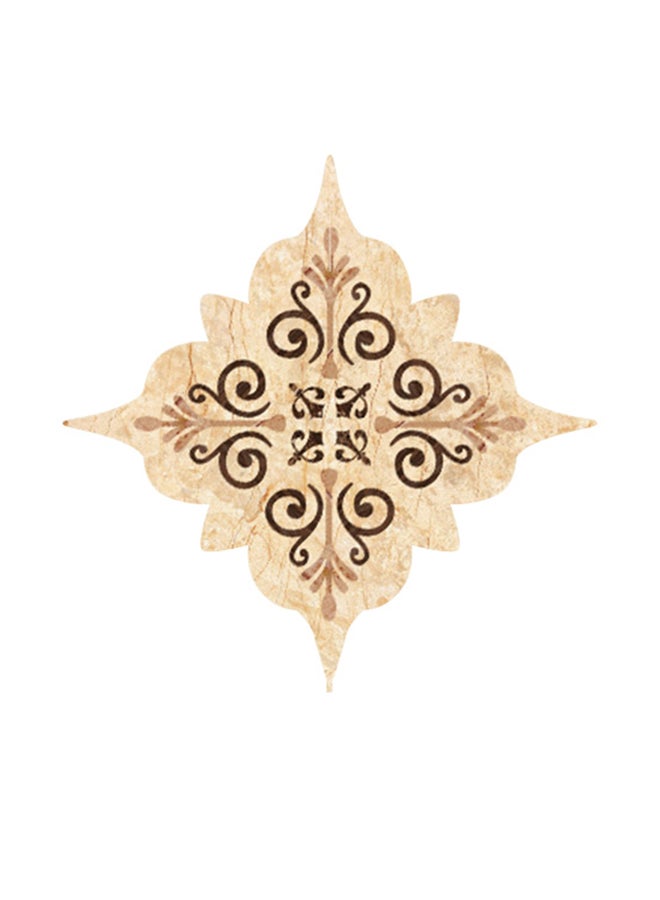 21-Piece European Self Adhesive PVC Ceramic Tile Stickers Beige 30.00x6.00x6.00centimeter 