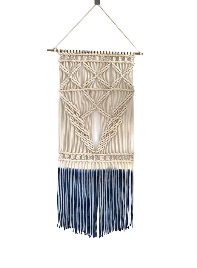 Hand Made Wall Hanging Tapestry Beige/Blue 50x3x5centimeter 