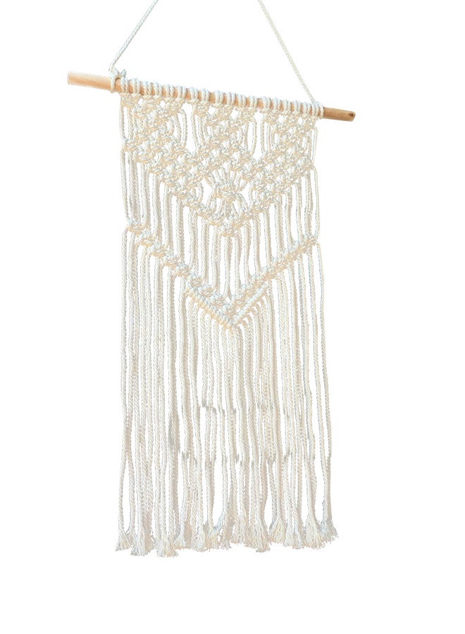 Hand Made Wall Hanging Tassel Tapestry Beige 40x60centimeter  - Image 1