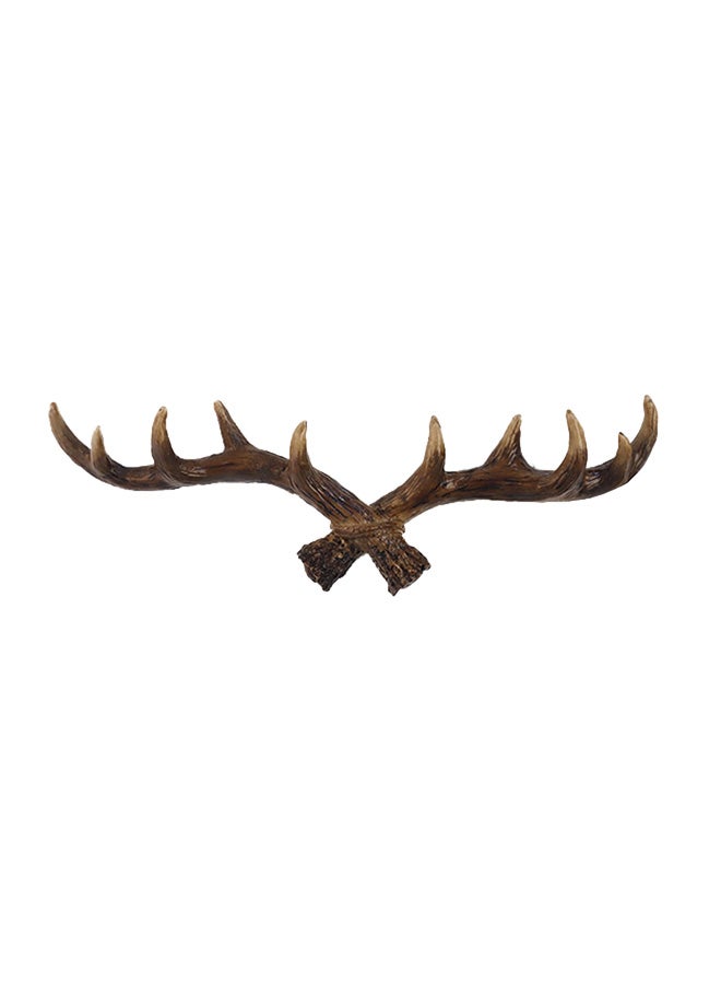 Vintage Deer Antlers Wall Hooks Brown 42x6x16centimeter