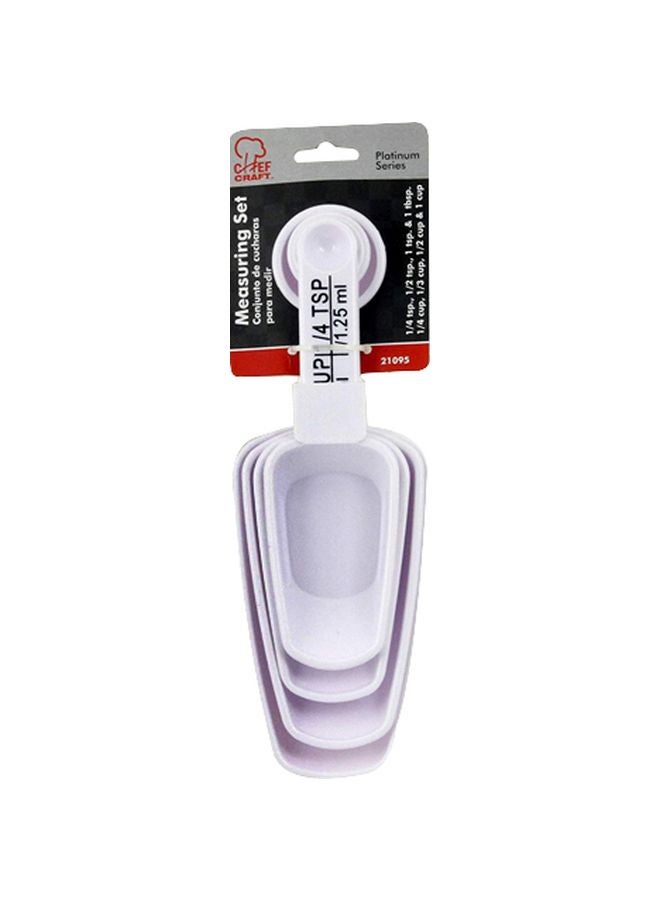 شيف كرافت مغرفة للقياس، مجموعة من 4 قطع أبيض - Image 1