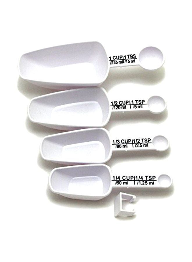 شيف كرافت مغرفة للقياس، مجموعة من 4 قطع أبيض - Image 2