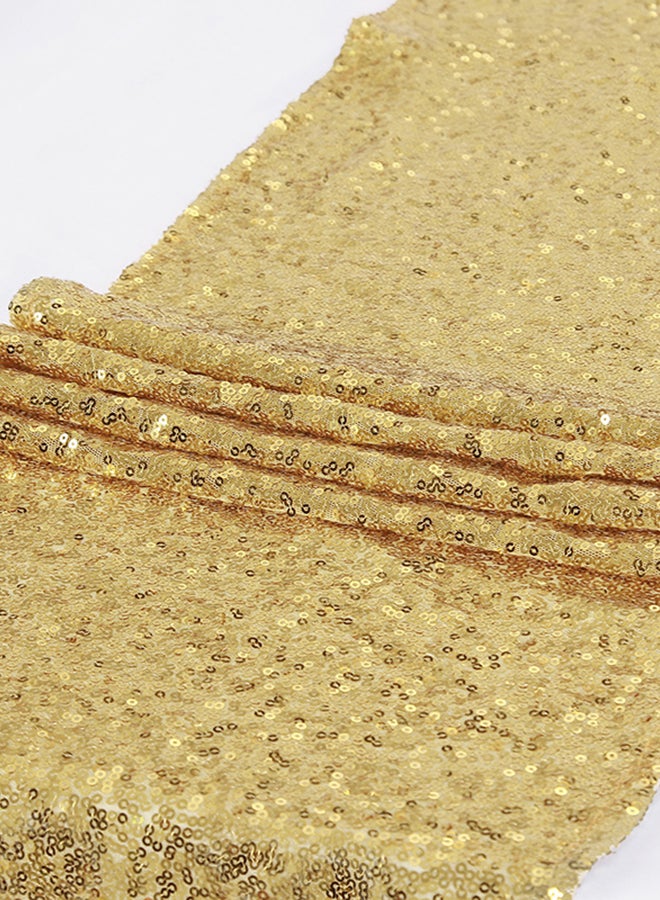 مفرش طاولة لامع ومزين بالترتر ذهبي 37x3x19Ø³Ù†ØªÙŠÙ…ØªØ± - Image 3