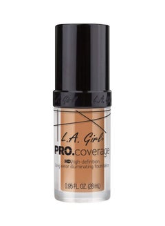 LA Girl Pro Coverage HD Illuminating Liquid Foundation GLM648 Soft Honey  - Image 1