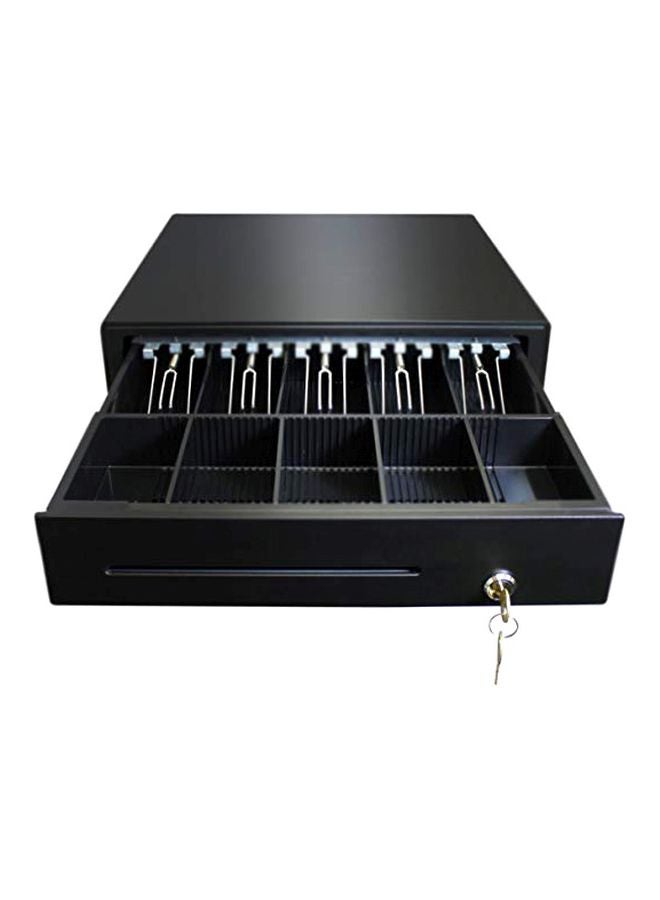 Adesso - Cash Drawer With Removable Tray And Coin Case Black - Image 1