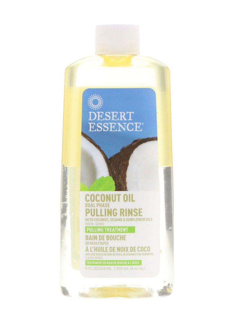 Desert Essence Coconut Oil Dual Phase Pulling Rinse Clear 240ml 