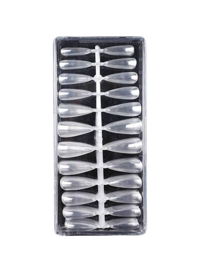 504-Piece Long Stiletto False Nails Clear - Image 1