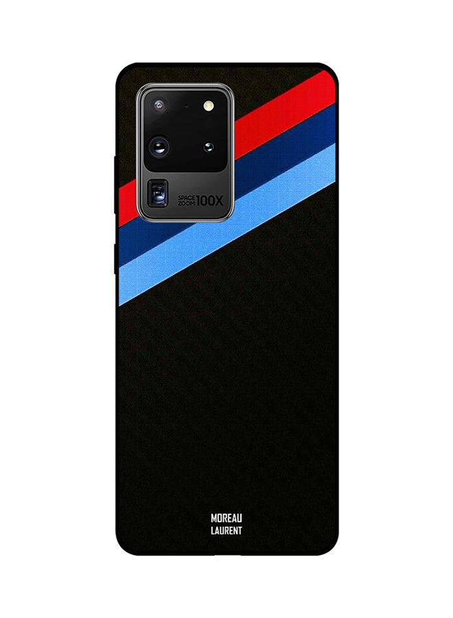 Skin Case Cover -for Samsung Galaxy S20 Ultra Three Lines of Red & Blue Color Pattern Three Lines of Red & Blue Color Pattern