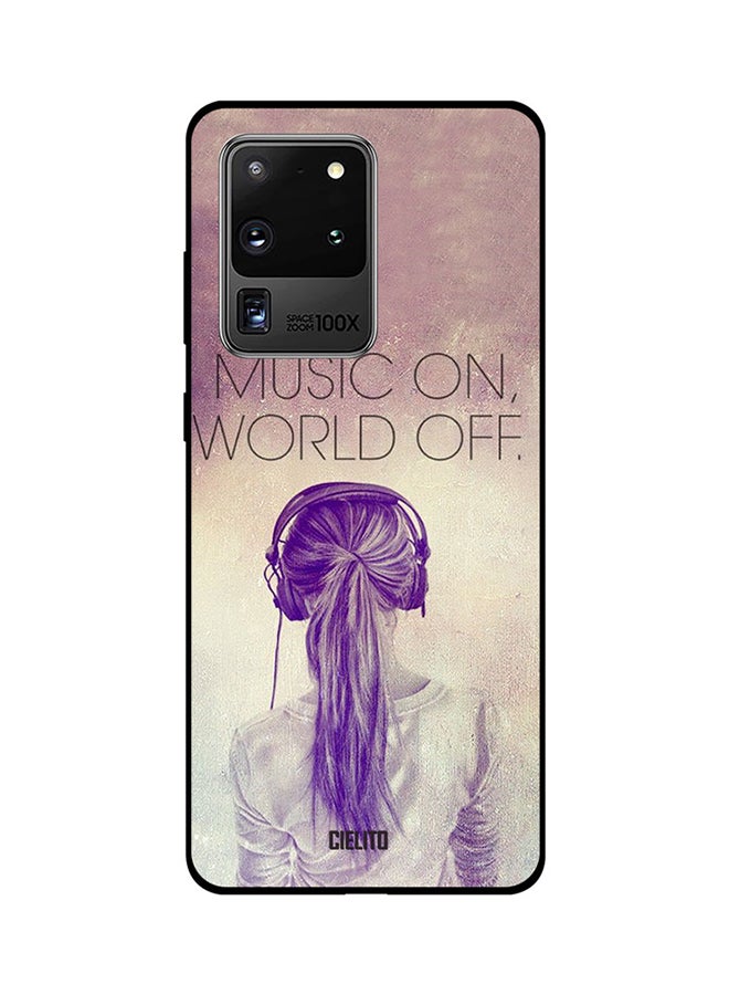 CIELITO Skin Case Cover -for Samsung Galaxy S20 Ultra Music On World Off Music On World Off