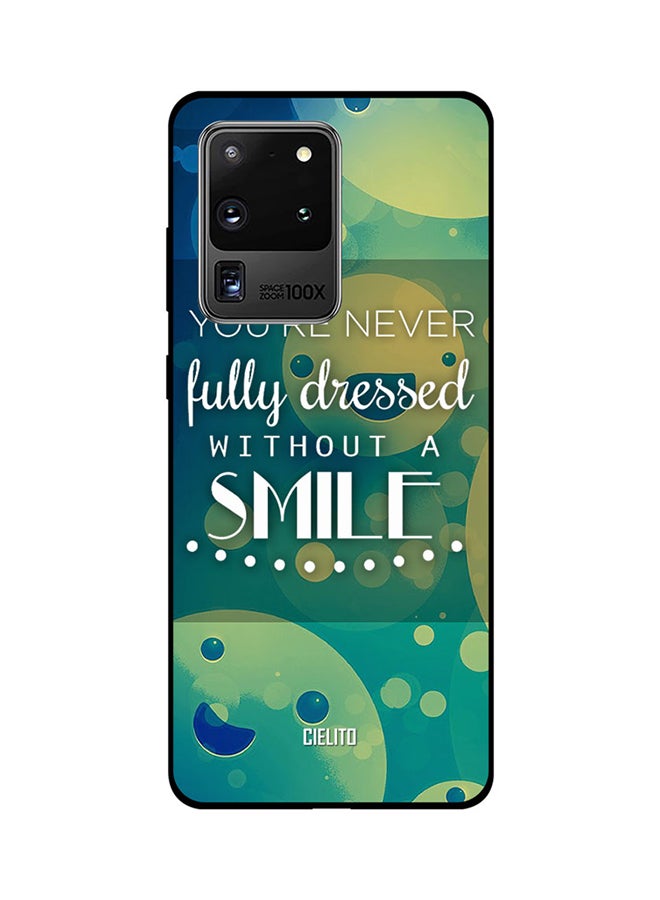CIELITO Skin Case Cover -for Samsung Galaxy S20 Ultra Never Dressed Without Smile Never Dressed Without Smile