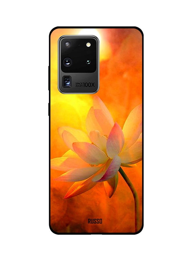 RUSSO Skin Case Cover -for Samsung Galaxy S20 Ultra Pink Lotus Pink Lotus 