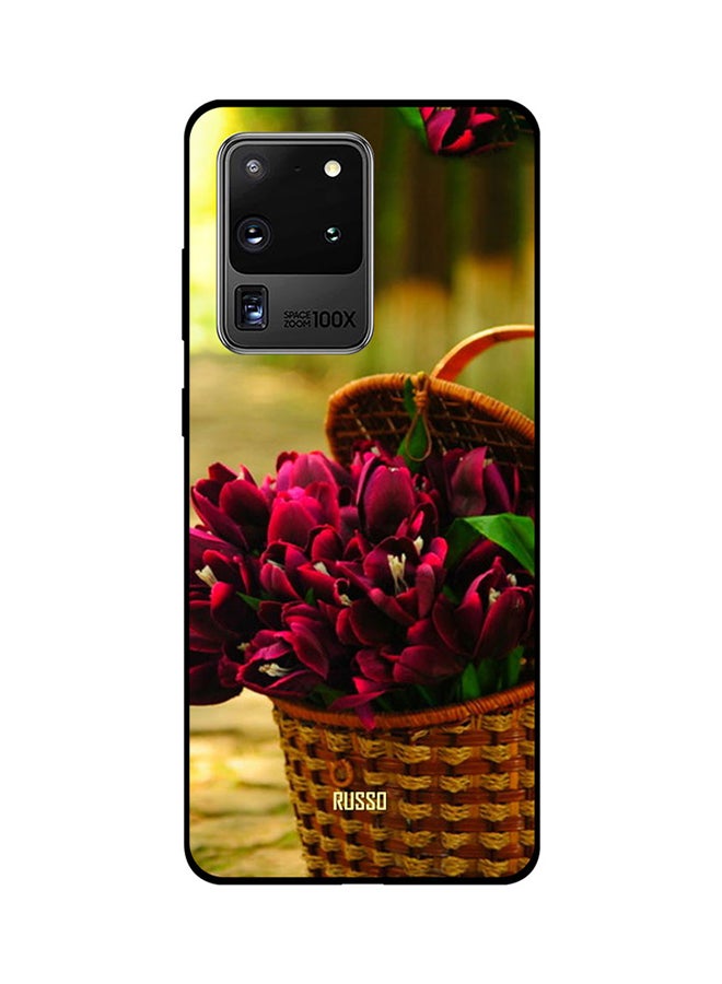 RUSSO Skin Case Cover -for Samsung Galaxy S20 Ultra Flowers Basket Flowers Basket