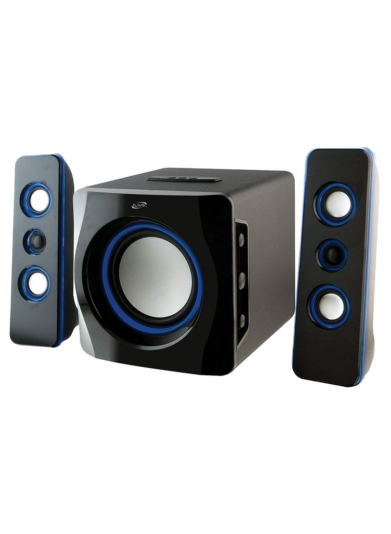 iLive - Bluetooth Wireless Speaker System IHB23B Black/Grey/Blue - Image 1