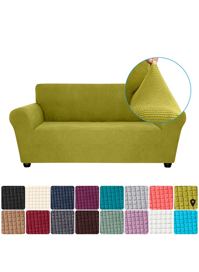 Anti Slip Soft Stretch Sofa Slipcover Green 38x9x27cm - Image 2