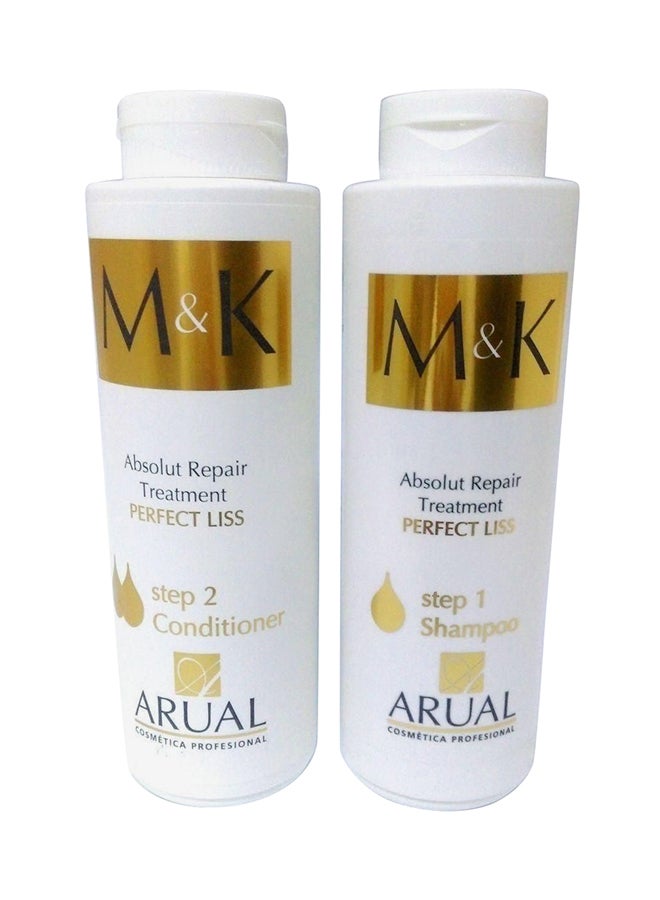 Pack Of 2 Exfoliating Shampoo And Conditioner 1000ml