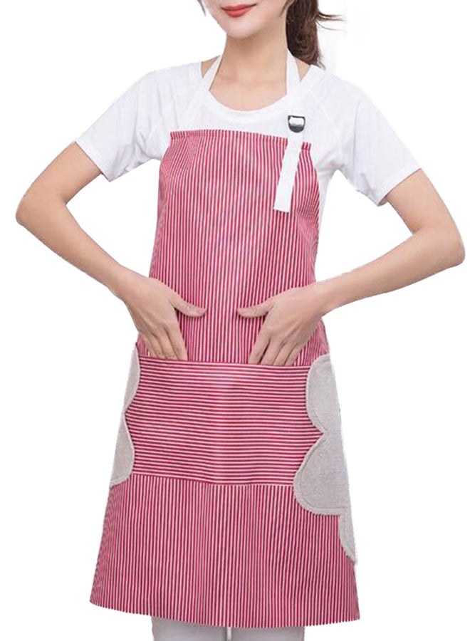 Stripes Print Sleevless Apron Red 37x2x27centimeter - Image 1